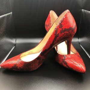 Jessica Simpson Lory - Red Snakeskin Pumps Size 7.5